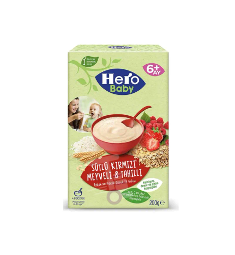 سرلاک هشت غله با میوه های قرمز و شیر هرو بیبی Hero Baby